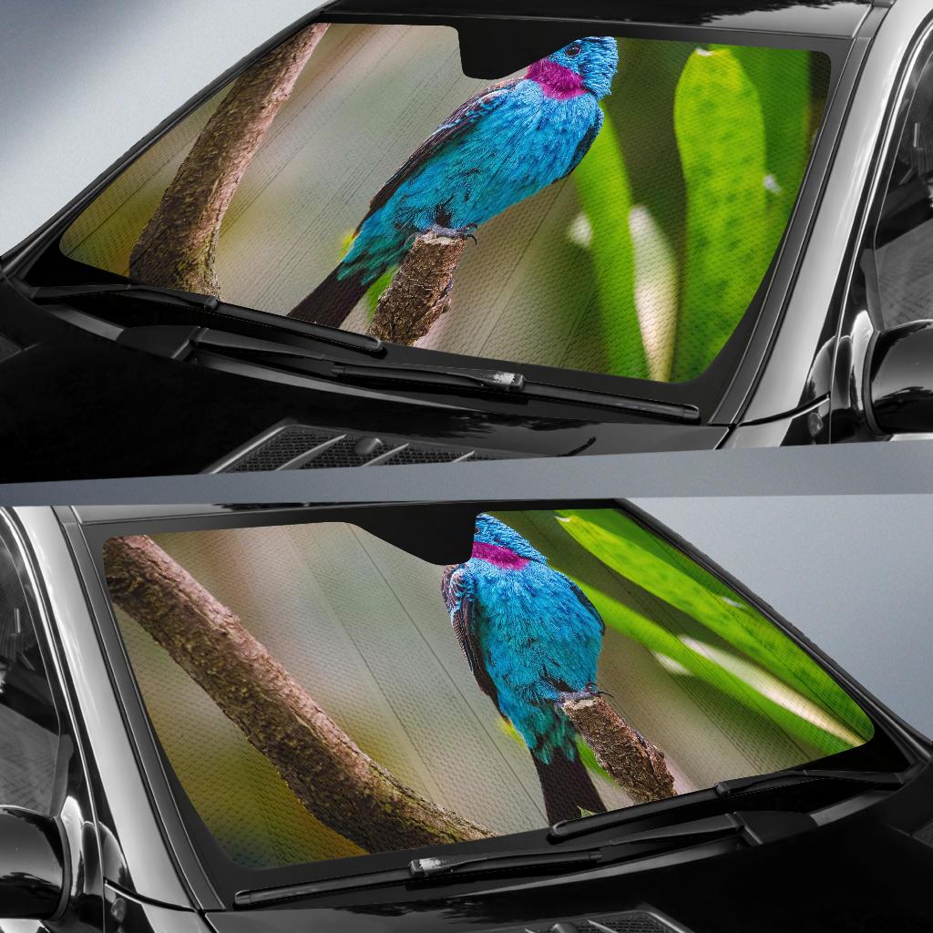 Spangled Cotinga Amazon Rainforest 4K Car Sun Shade Gift Ideas 2022