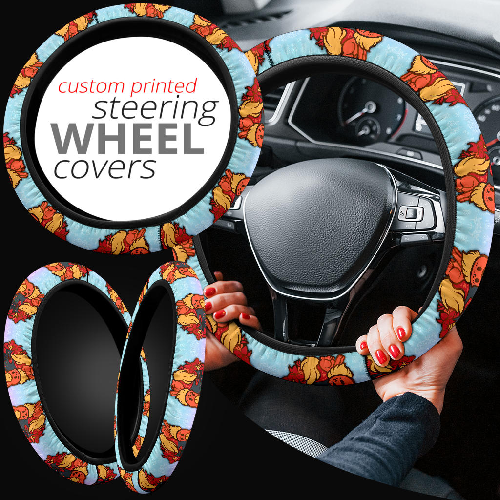 Flareon Pokemon Car Steering Wheel Cover