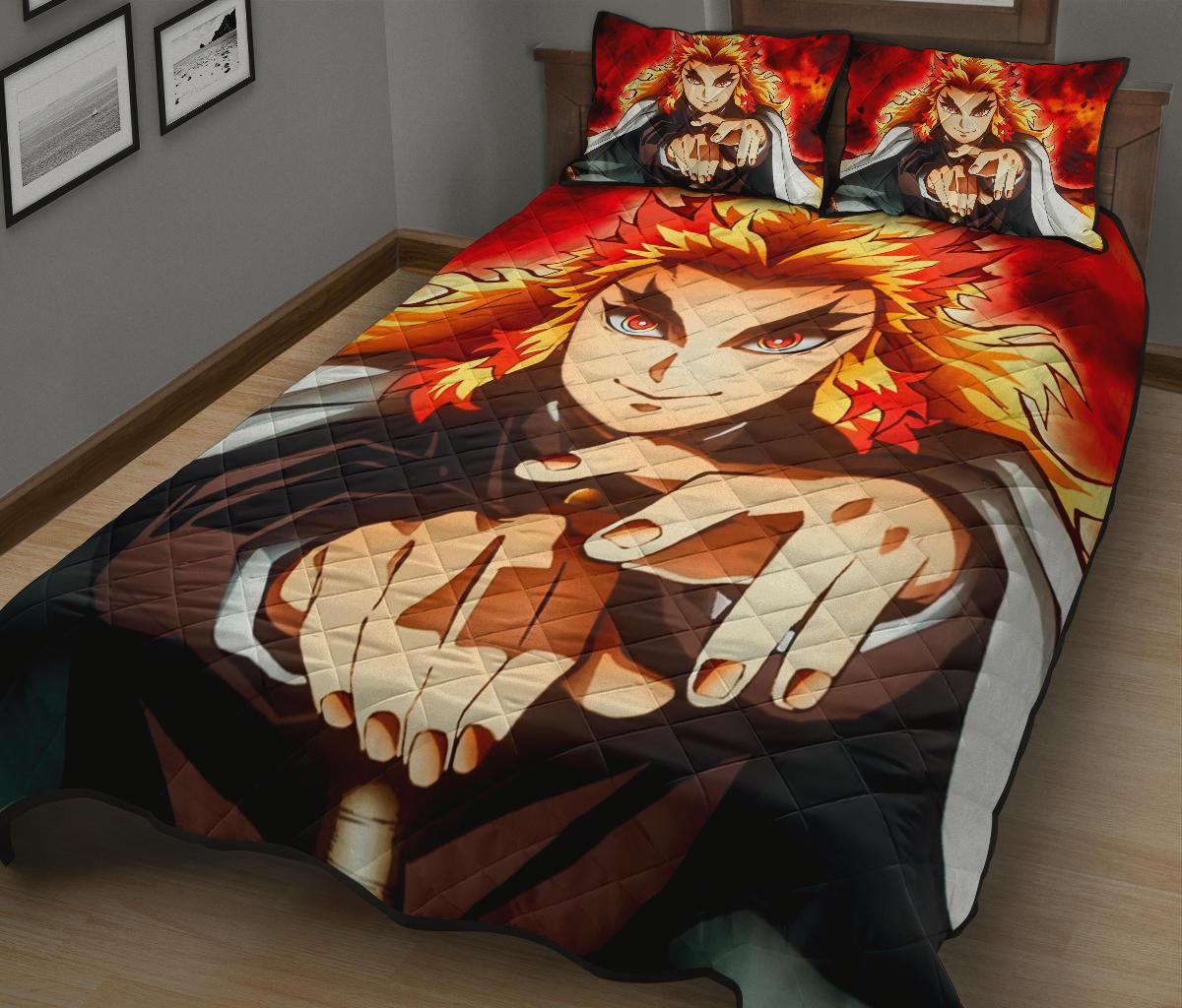 Demon Slayer 8 Anime Quilt Bed Set Pillow Case Amazing Decor Gift Ideas