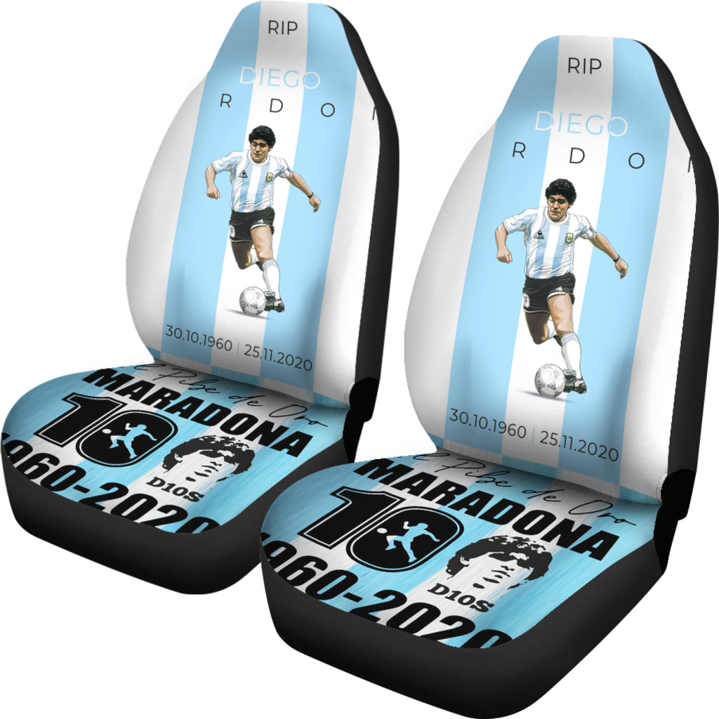 2021 Diego Armando Maradona 10 Rip 1969 2022 Car Seat Covers Gift For Fooball