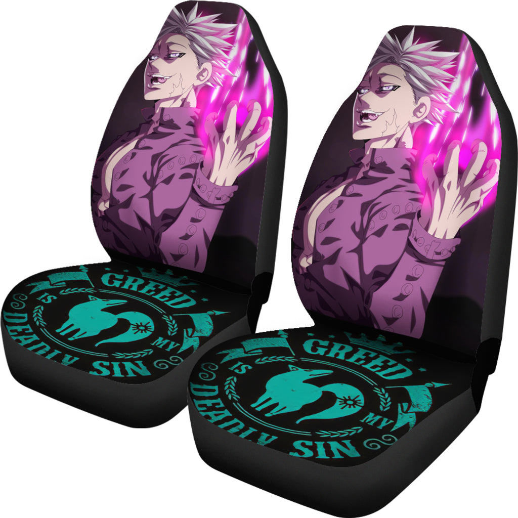 Badass Ban The Seven Deadly Sins Car Seat Covers Gift For Fan Anime