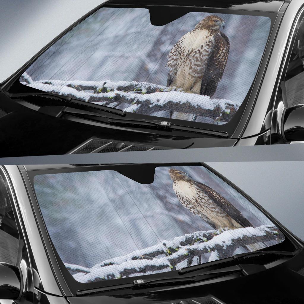 Red Tailed Hawk Hd 4K Car Sun Shade Gift Ideas 2021