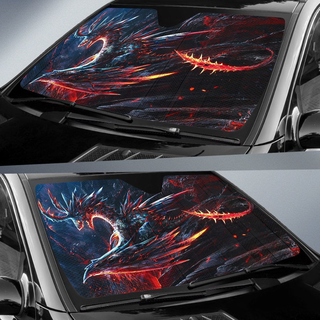 Black And Red Dragon Digital Sun Shade Gift Ideas 2021