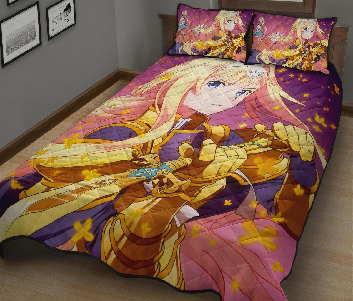 Alice Schuberg Sword Art Online Anime Quilt Bed Set Pillow Case Amazing Decor Gift Ideas 1