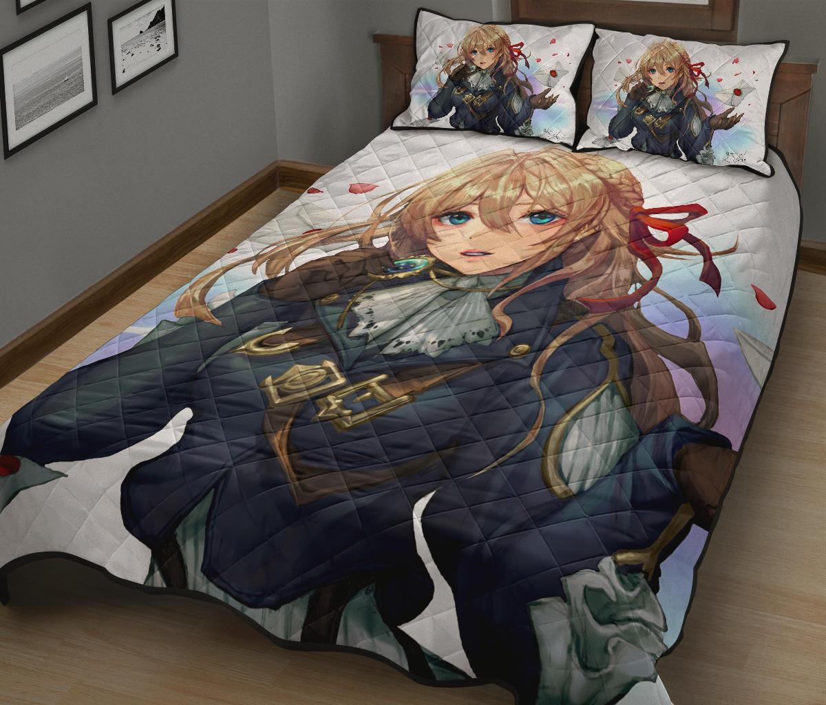 Violet Evergarden 9 Anime Quilt Bed Set Pillow Case Amazing Decor Gift Ideas