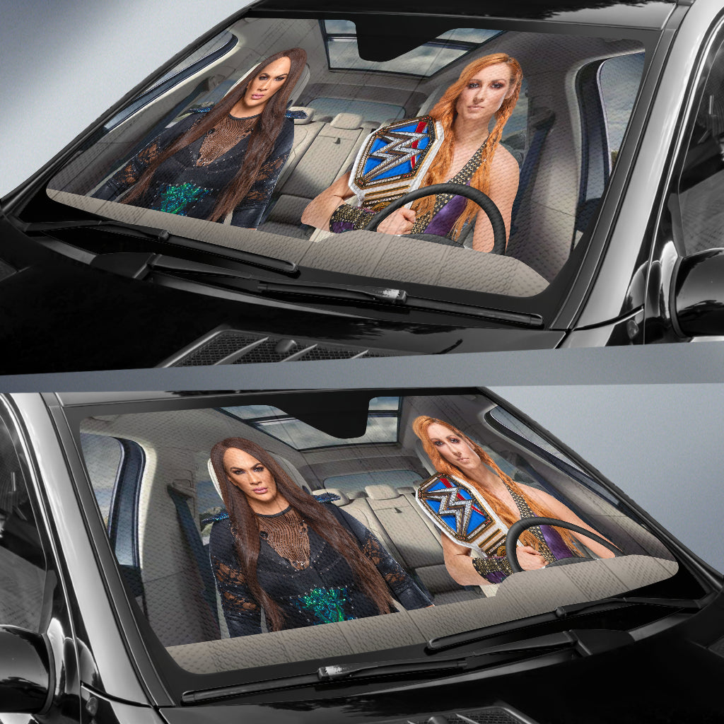 Becky Lynch Vs Nia Jax Wwe Driving Auto Sun Shade