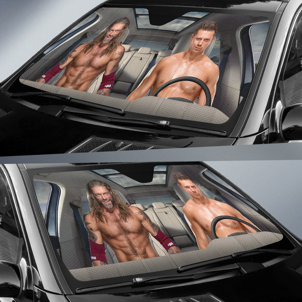 The Miz Vs Edge Wwe Driving Auto Sun Shade