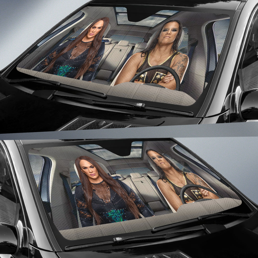 Shayna Baszler Vs Nia Jax Wwe Driving Auto Sun Shade