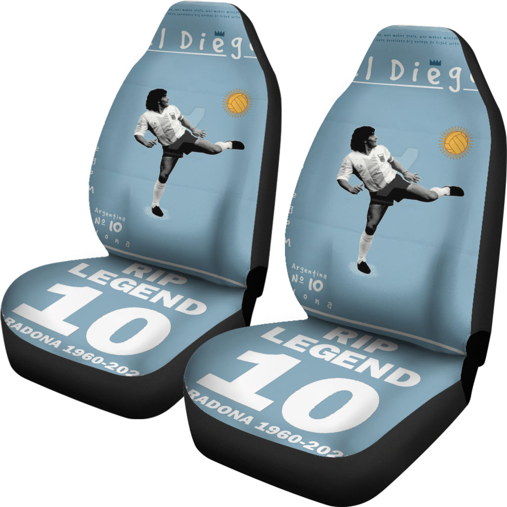 No 10 Diego Armando Maradona 10 Rip 1969 2022 Car Seat Covers Gift For Fooball