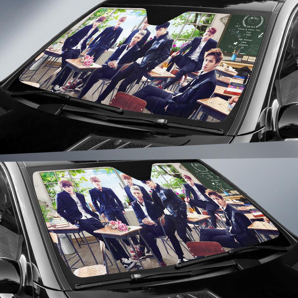 Bts In School Car Sun Shade Gift Ideas 2022