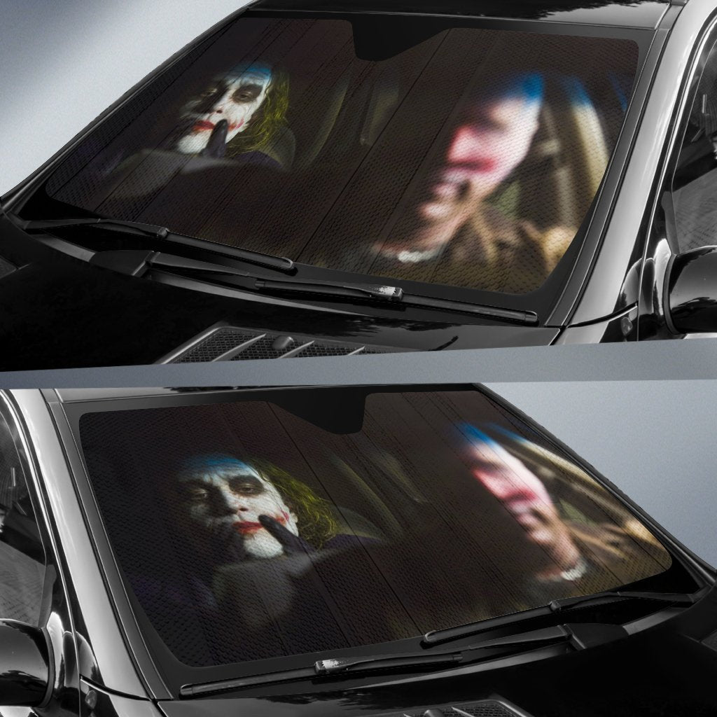 Joker The Dark Knight Driving Auto Sun Shade Amazing Best Gift Ideas 2022