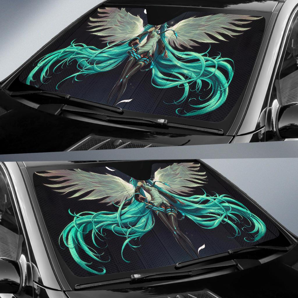 Hatsune Miku Goddess Angel Artwork Car Sun Shade Gift Ideas 2022