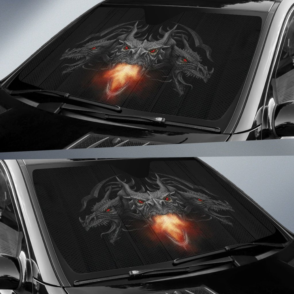 Dragon 3 Heads Car Sun Shade Gift Ideas 2022