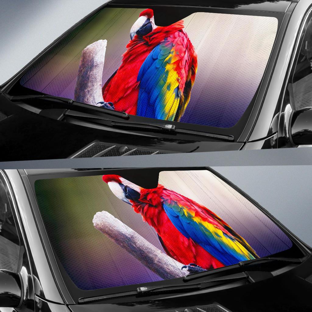 Parrot Colorful Hd 4K Car Sun Shade Gift Ideas 2022