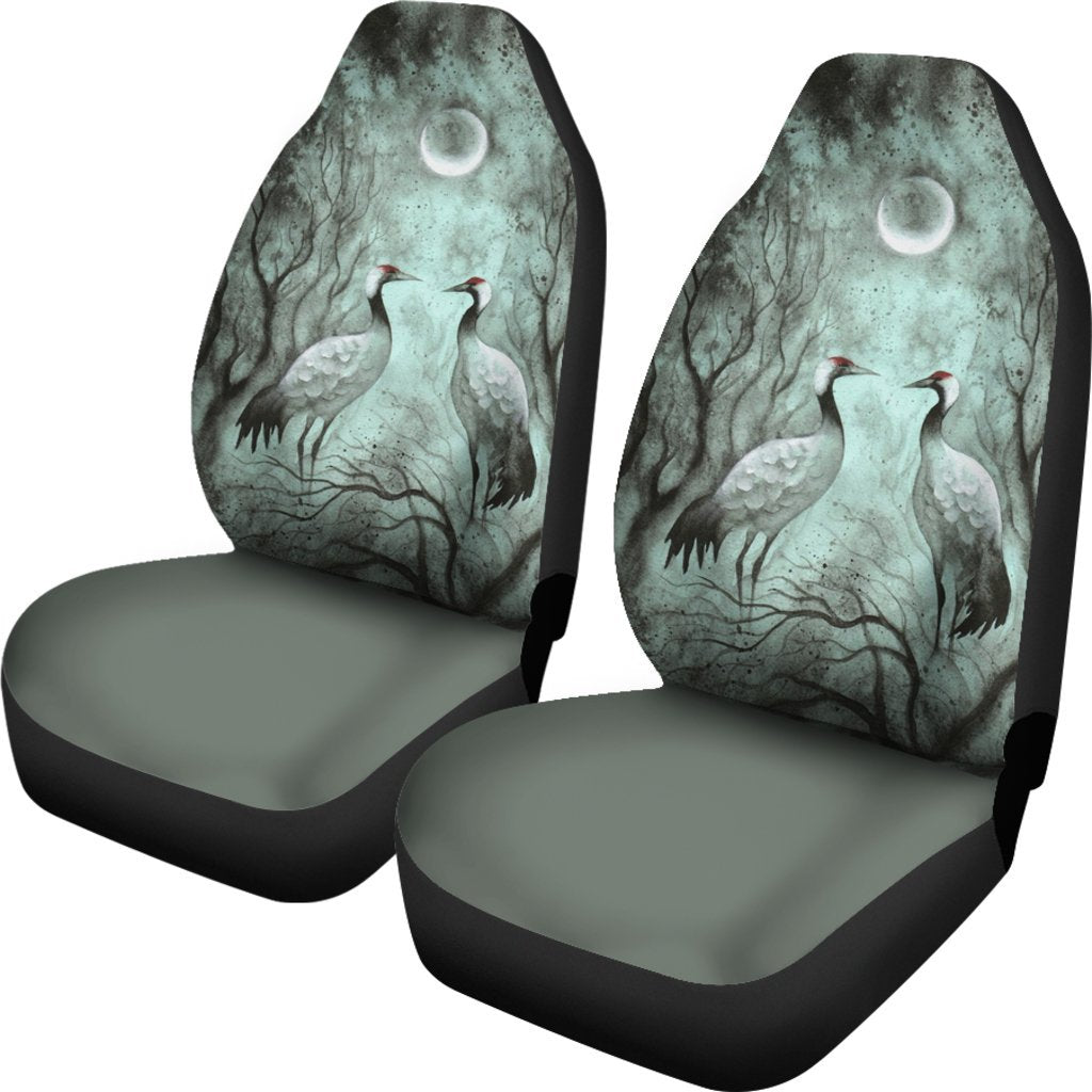 Decembird Eurasian Cranes Ii Seat Covers