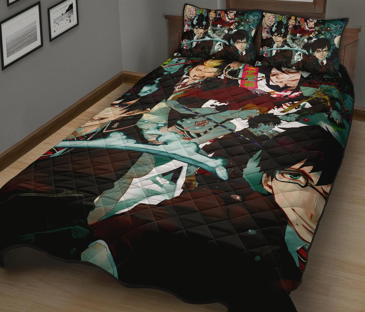 Okumura Rin Blue Exorcist Anime Quilt Bed Set Pillow Case Amazing Decor Gift Ideas 3