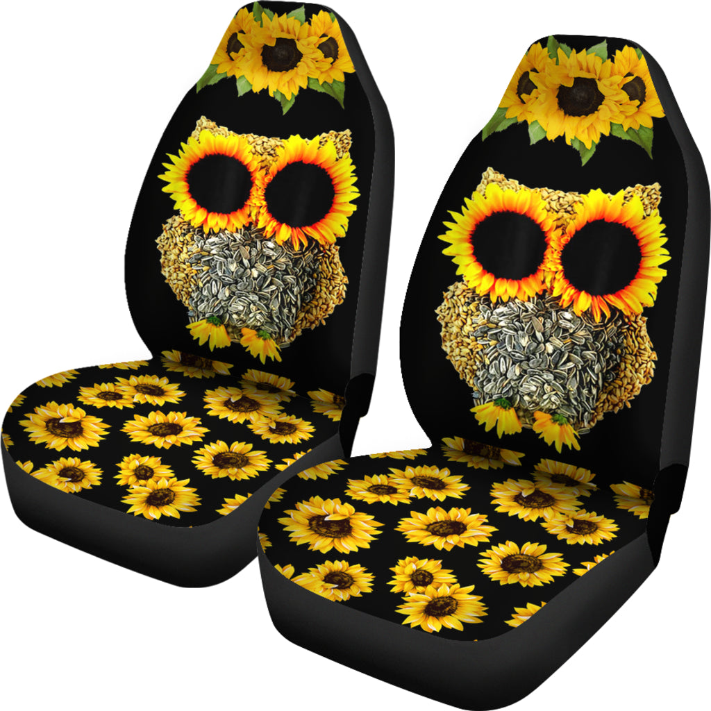 Owl Sunflower Car Seat Covers