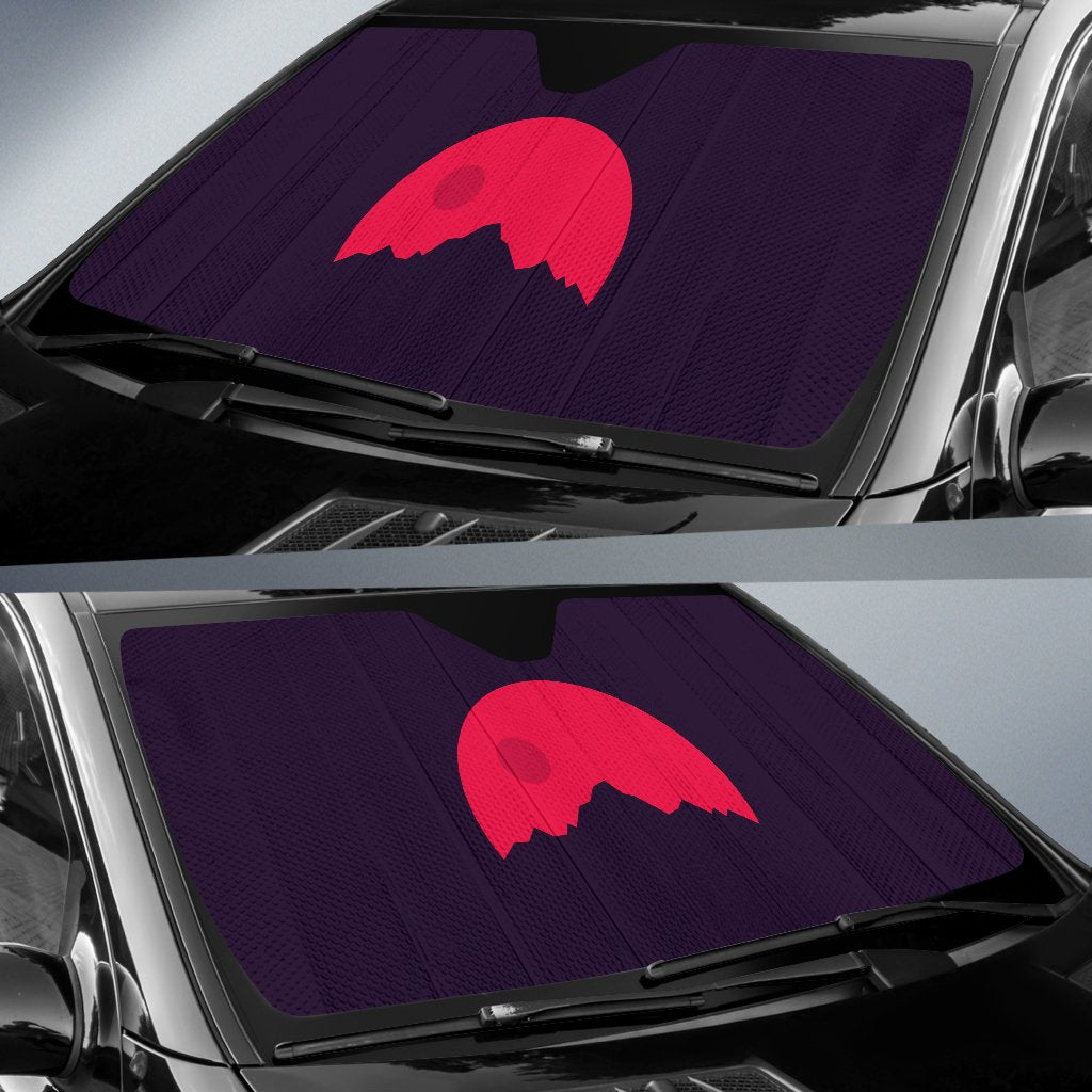 Minimalism Mountains Red Sun Shade Gift Ideas 2022