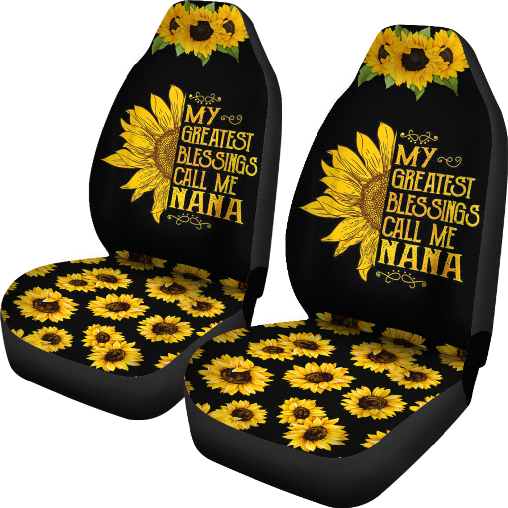 My Greatest Blessings Call Me Nana Sunflower Car Seat Covers