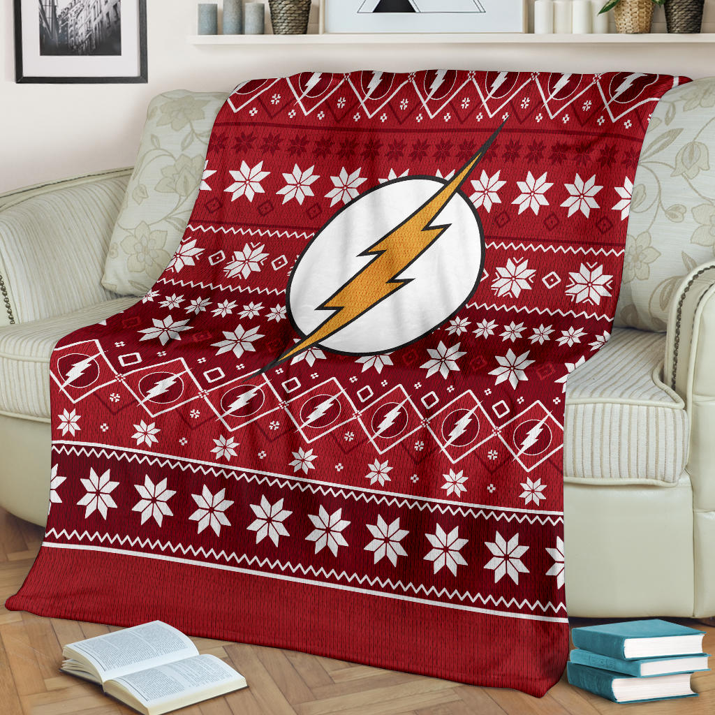 The Flash Art Ugly Christmas Custom Blanket Home Decor