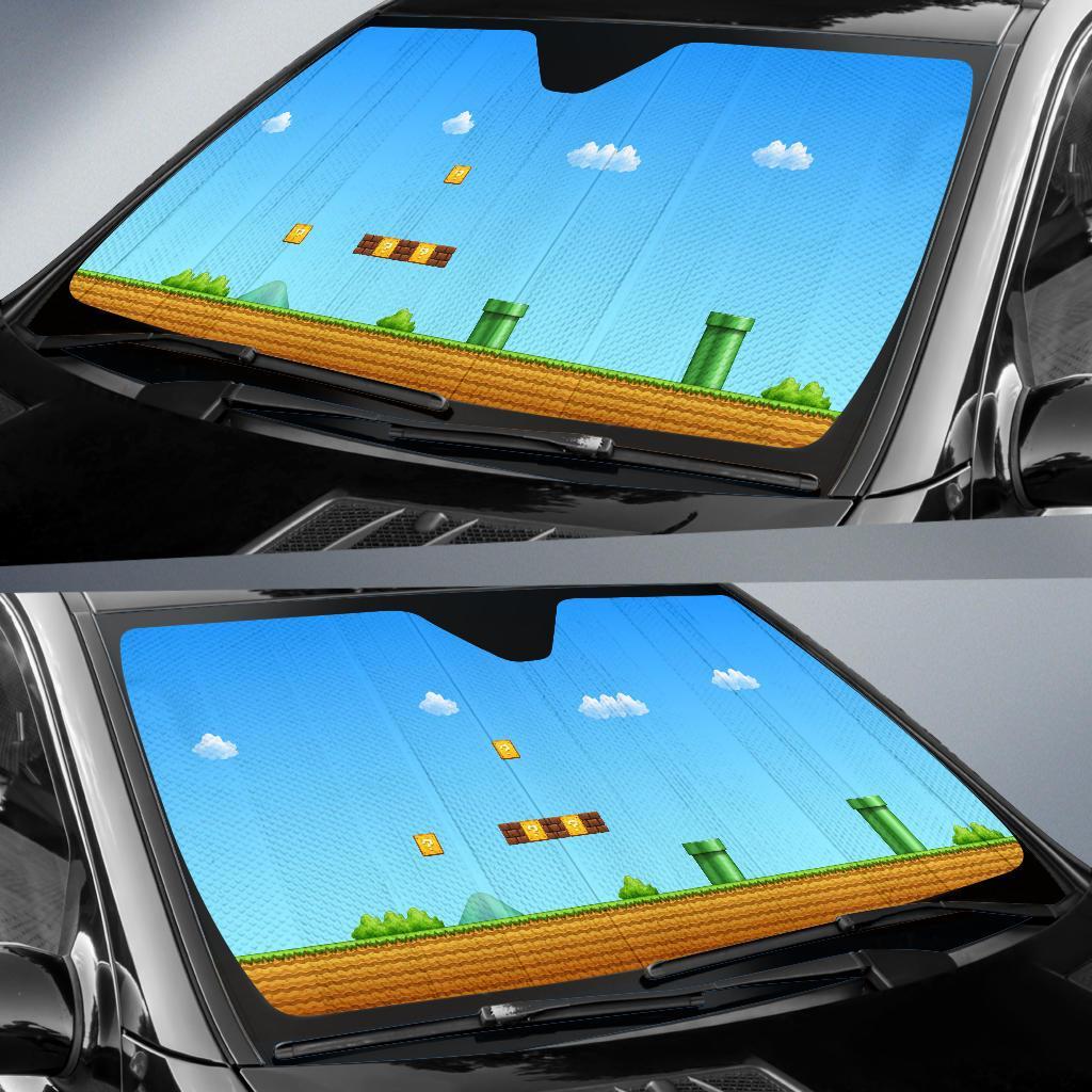 Mario Background Car Sun Shades Amazing Best Gift Ideas 2022