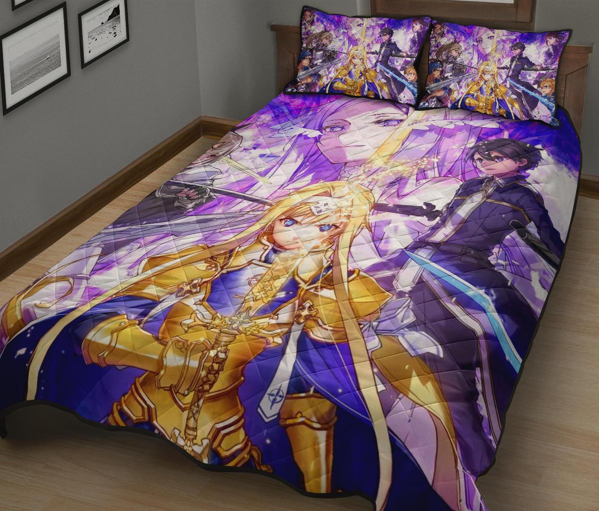 Sword Art Online Anime Quilt Bed Set Pillow Case Amazing Decor Gift Ideas 8