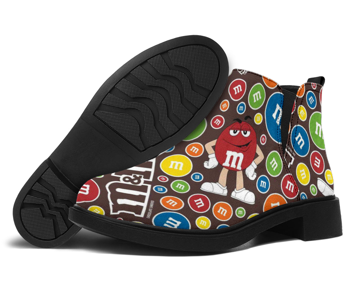 M&M Chocolate Pattern Fashion Boots