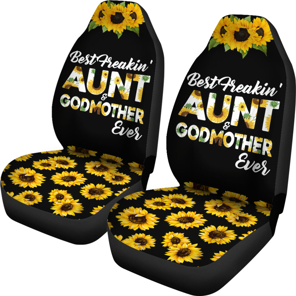 Best Freakin' Aunt Godmother Ever Sunflower Seat Covers