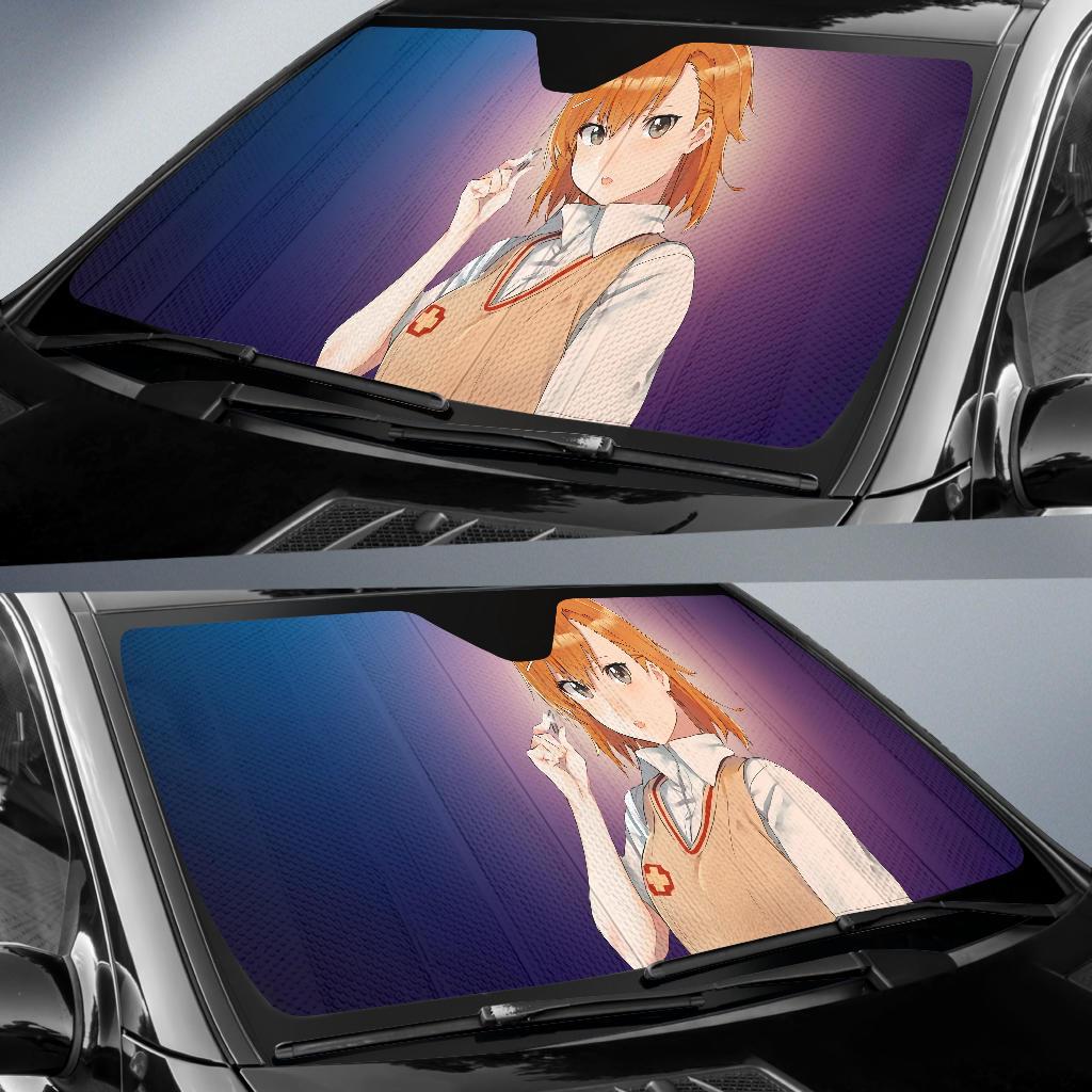 Mikoto Misaka A Certain Magical Index Hd 4K Car Sun Shade Gift Ideas 2022