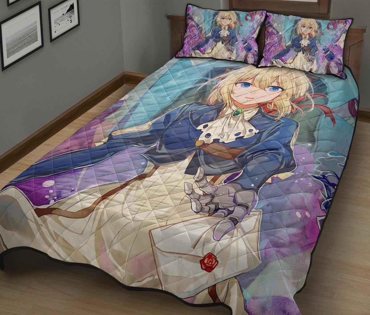 Violet Evergarden 4 Anime Quilt Bed Set Pillow Case Amazing Decor Gift Ideas