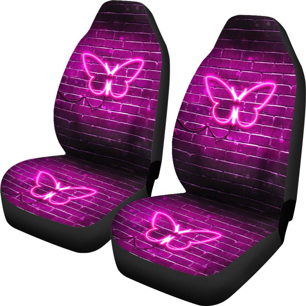 Neon Butterfly Car Seat Covers