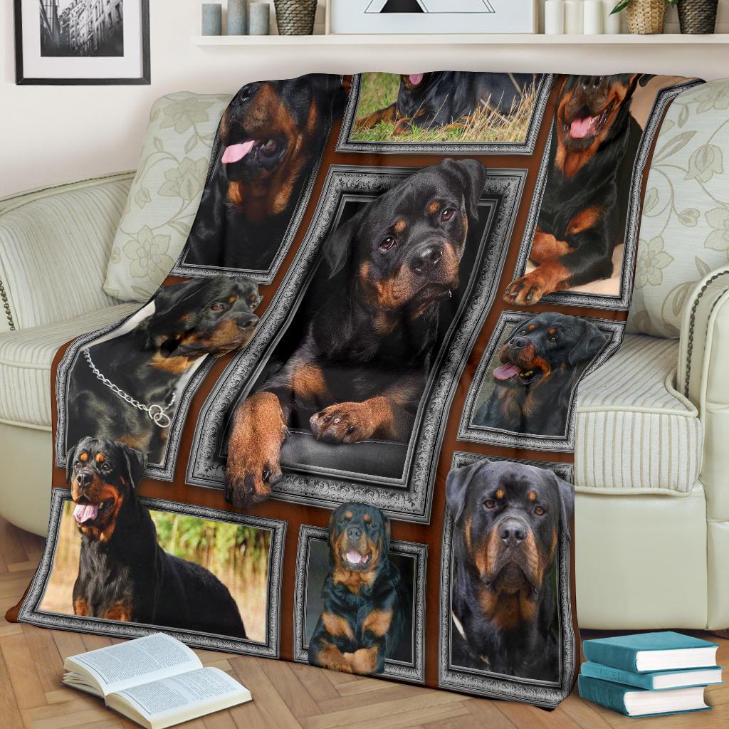 Dog Rottweiler 3D Premium Blanket