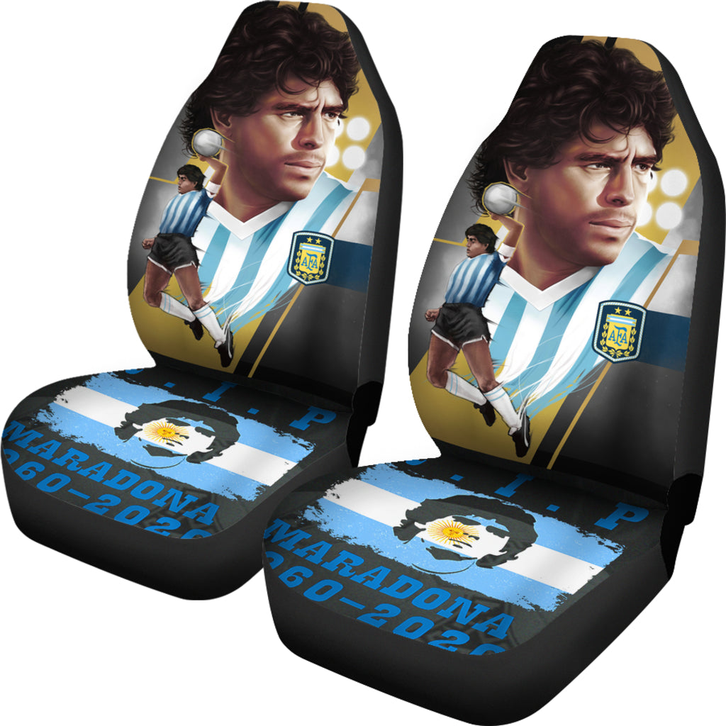 Cool Art Hand Of God Diego Armando Maradona 10 Rip 1969 2022 Car Seat Covers Gift For Fooball