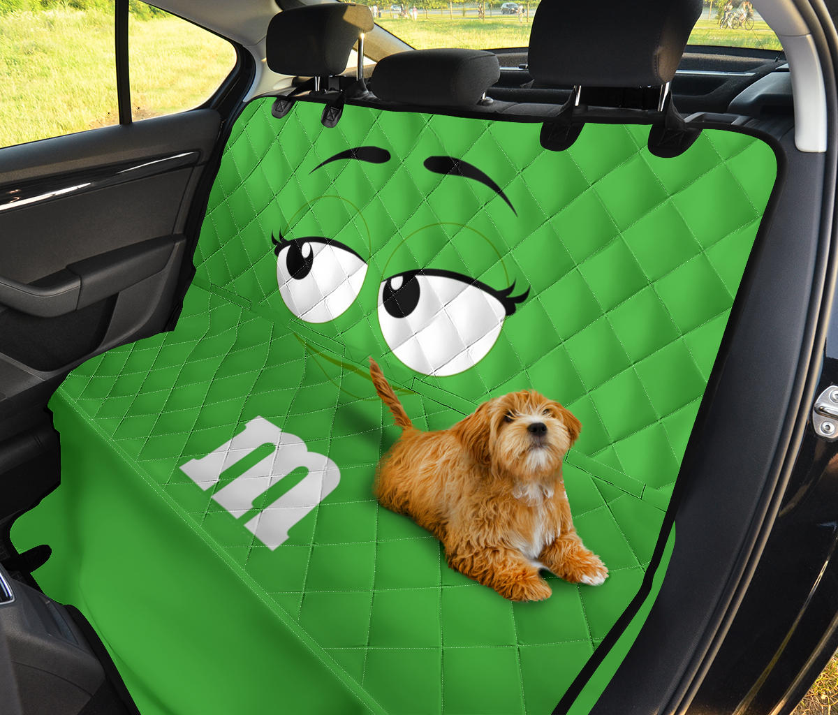M&M Green Chocolate Car Dog Back Seat Cover