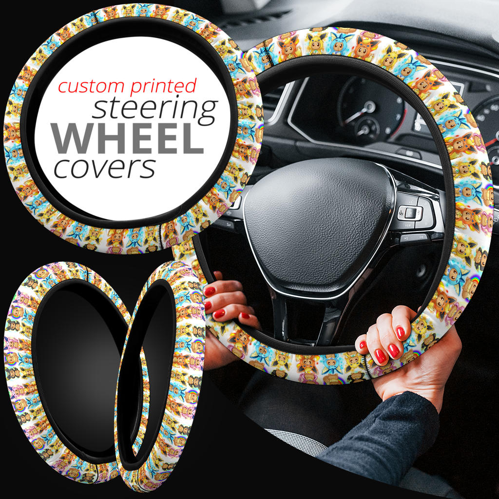 Eevee Pokemon Car Steering Wheel Cover