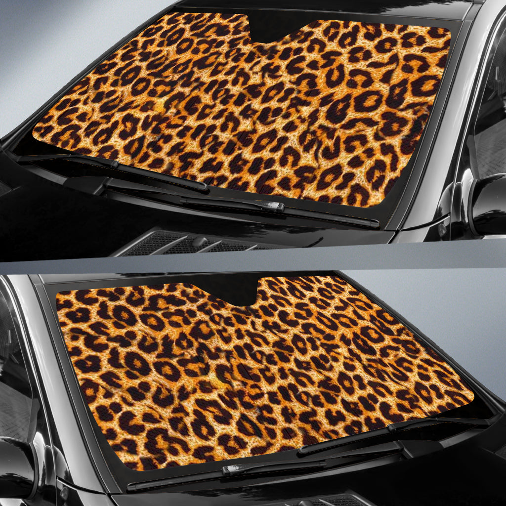 Leopard Pattern Car Auto Sun Shades Windshield Accessories Decor Gift