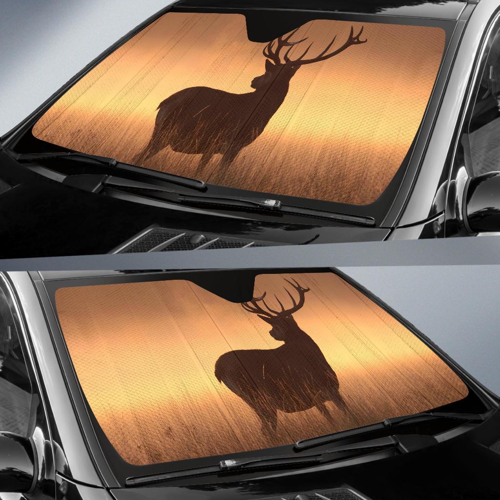 Deer Silhouette Hd Car Sun Shade Gift Ideas 2022