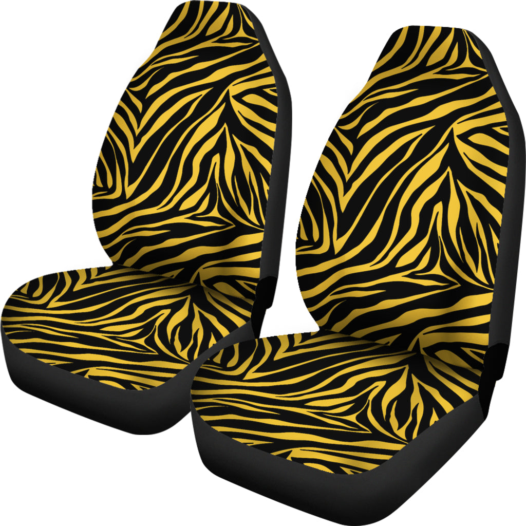 Dark Yellow Zebra Seat Covers