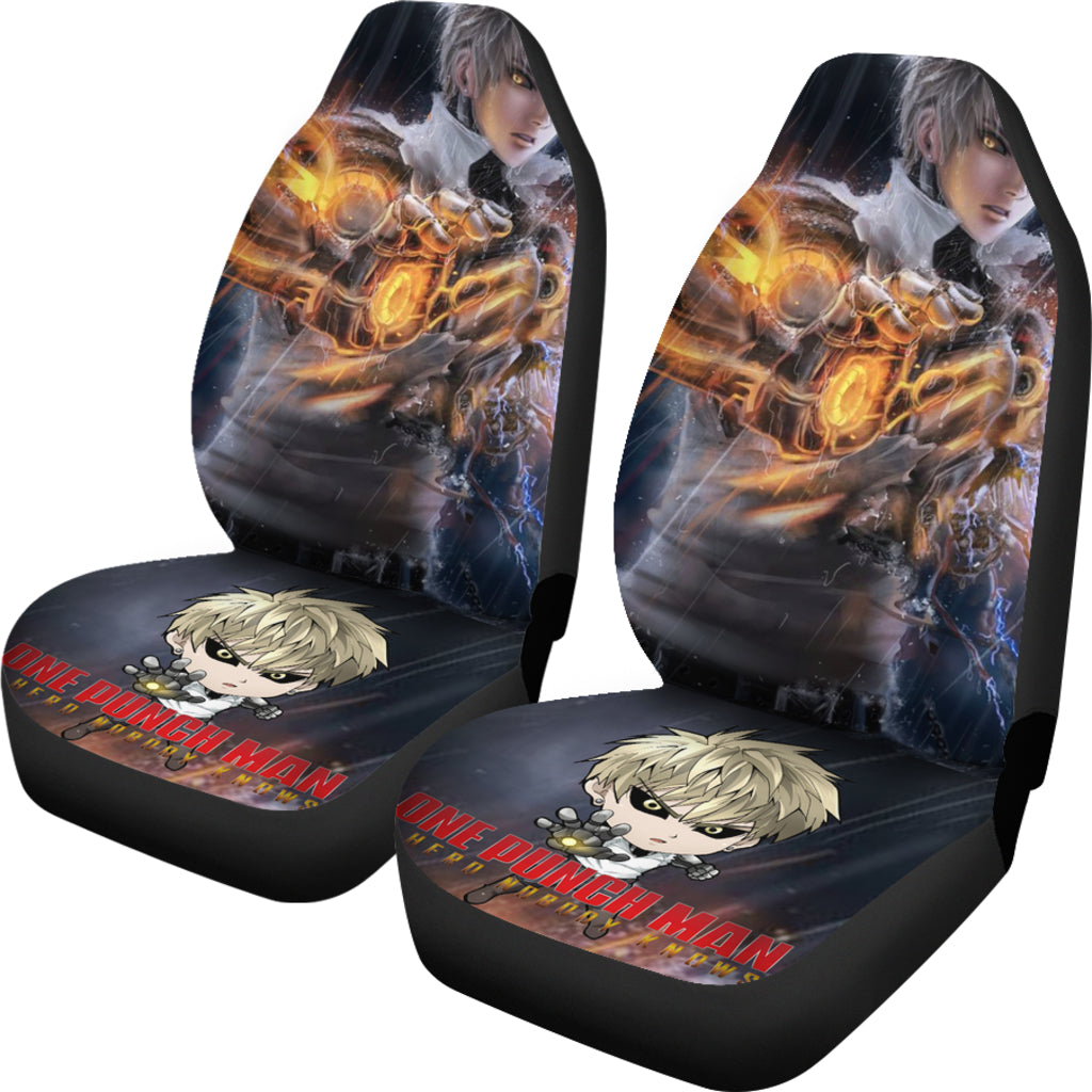 Cool Genos One Punch Man Anime Manga Car Seat Covers