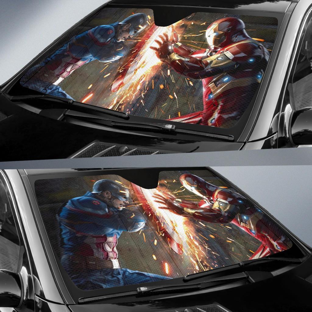 Captain Vs Iron Man Car Sun Shades Amazing Best Gift Ideas 2021