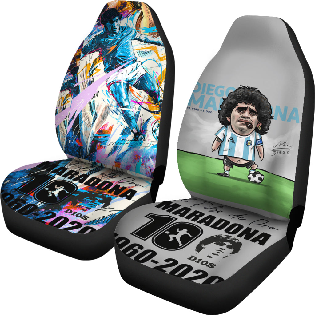 New Art Colorful Diego Armando Maradona 10 Rip 1969 2022 Car Seat Covers Gift For Fooball