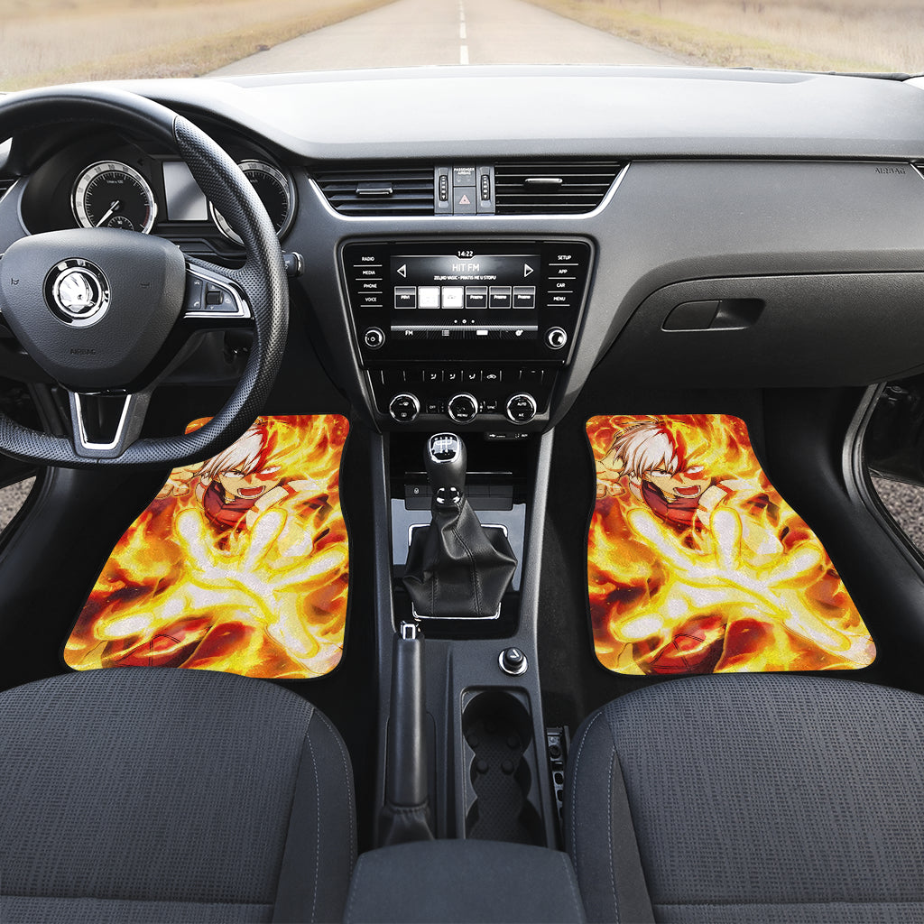 Todoroki Shouto 4 Anime Car Floor Mats Custom Car Accessories Car Decor 2022