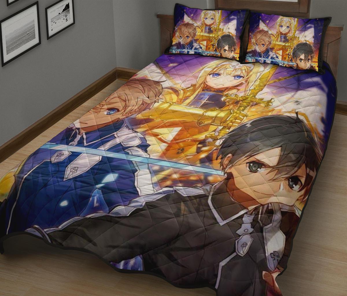 Sword Art Online Anime Quilt Bed Set Pillow Case Amazing Decor Gift Ideas 4