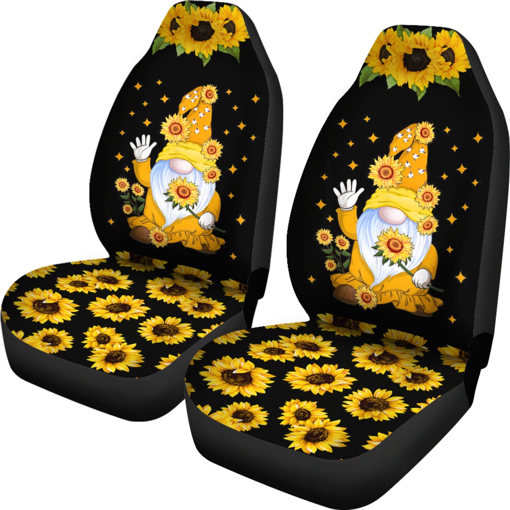 Cute Gnome With Sunflower Seat Covers