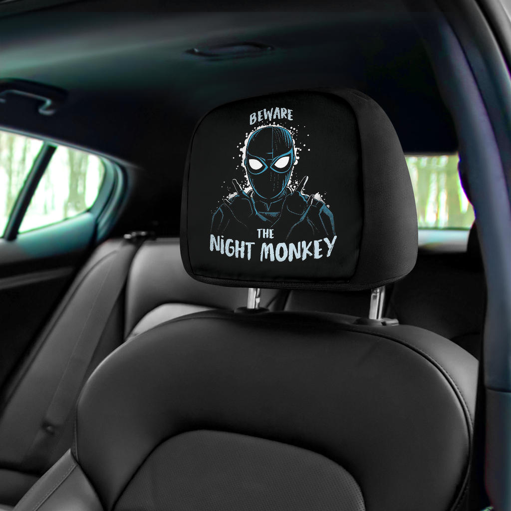 Spiderman Night Monkey Car Seat Headrest Cover