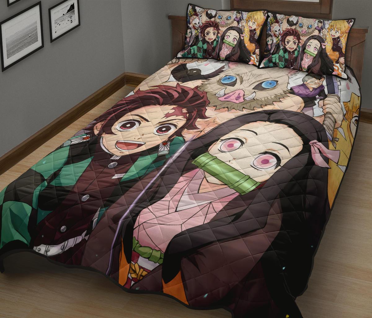 Demon Slayer 16 Anime Quilt Bed Set Pillow Case Amazing Decor Gift Ideas 1