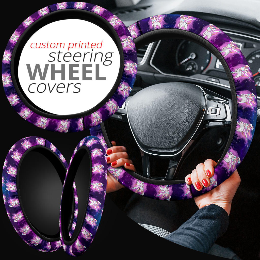 Sylveon 2 Pokemon Car Steering Wheel Cover