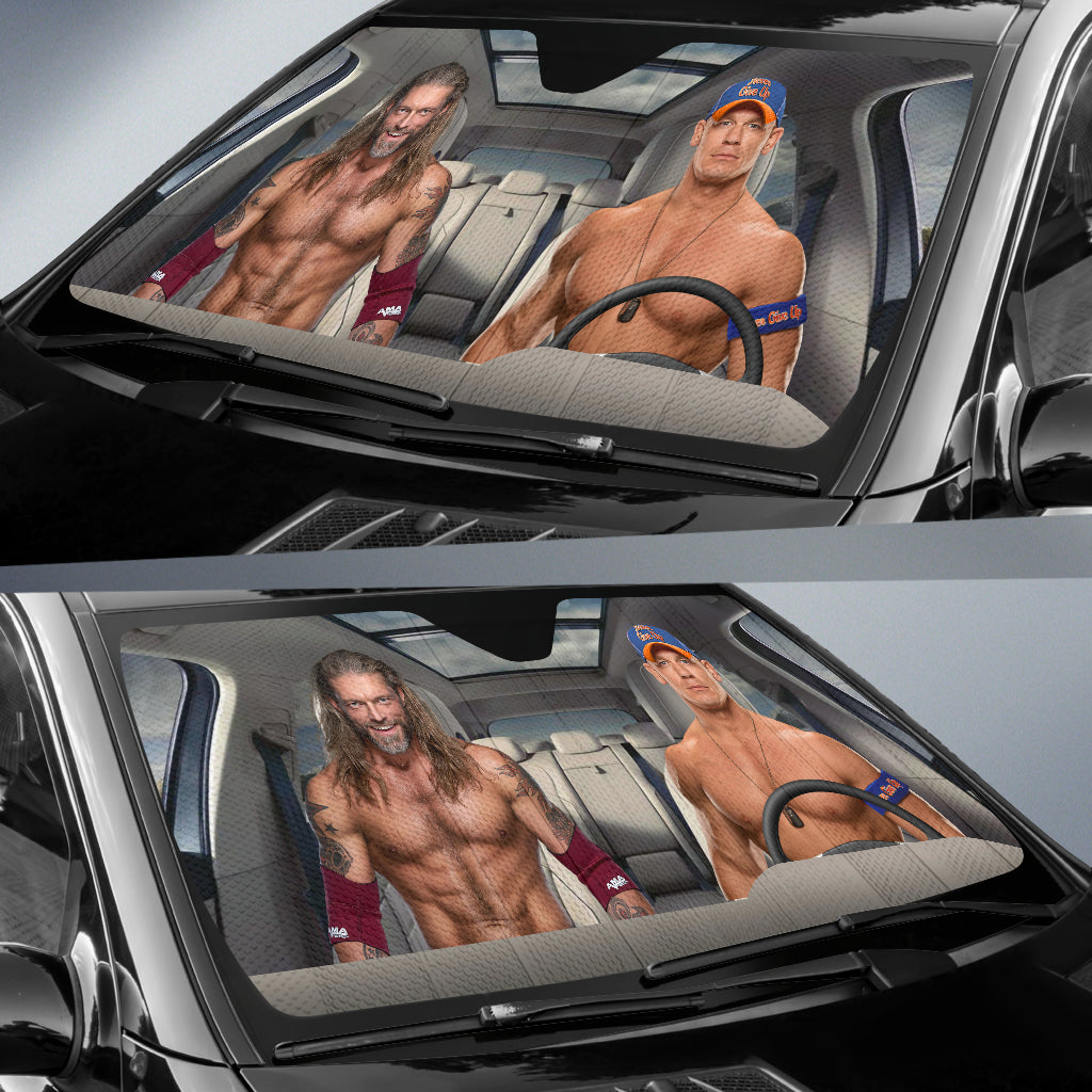 John Cena Vs Edge Wwe Driving Auto Sun Shade