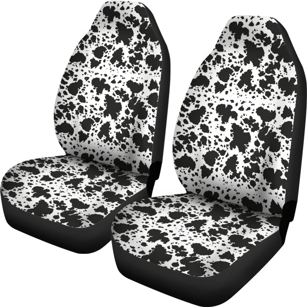 Ink Cow Print Car Seat