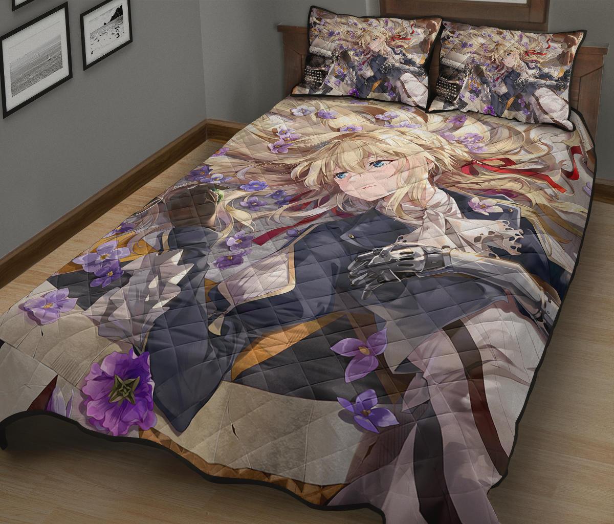 Violet Evergarden 2 Anime Quilt Bed Set Pillow Case Amazing Decor Gift Ideas